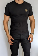 Versace shirt black for sale  LOUGHTON