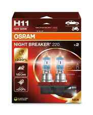 H11 OSRAM NIGHT BREAKER 220 pacote duplo +220% mais brilhante *PARCEIRO APROVADO PELA OSRAM UK* comprar usado  Enviando para Brazil