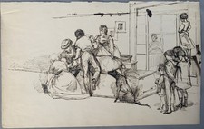 Dessin ancien encre d'occasion  Paris IX