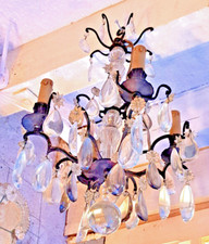 Lustre pampilles cristal d'occasion  Mer