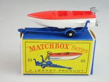 48b Sports Boat & Trailer - 30288 Matchbox Regular Wheels Lesney, usado comprar usado  Enviando para Brazil