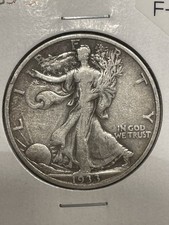 1933 S Silver Walking Liberty Half, uma bela moeda circulada comprar usado  Enviando para Brazil