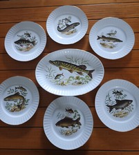 Teiliges fischservice servierp gebraucht kaufen  Furth