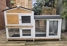 Pawhut rabbit hutch for sale  DURHAM