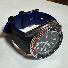 Correia de borracha vulcanizada 20mm cor dupla PRETO/AZUL SEIKO SKX009 comprar usado  Enviando para Brazil