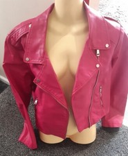 Pink biker jacket for sale  BARNOLDSWICK