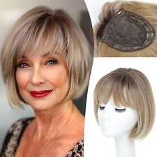 Toppers de cabelo femininos toppers peças de cabelo para mulheres cabelo bob curto  comprar usado  Enviando para Brazil