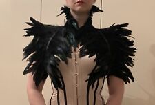 Black feather jacket for sale  LONDON