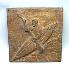 Bronze wandrelief kajakfahrer gebraucht kaufen  Reinbek