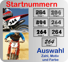 Startnummer 10cm motorrad gebraucht kaufen  Borgholzhausen