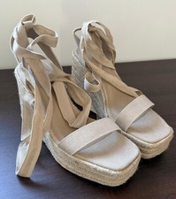 Sandały klinowe espadryle wiązane 38EU Bershka na sprzedaż  PL