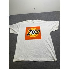 Camiseta Vintage Mark Athletic Z100 Estação de Rádio Estampa Gráfica GG, usado comprar usado  Enviando para Brazil