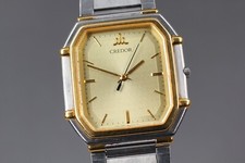 Vintage SEIKO Credor 7771-5011 Relógio Masculino Quartzo Mostrador Dourado 22k Hexágono JAPÃO comprar usado  Enviando para Brazil