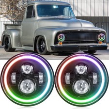 para 1953-1977 Ford F100 F250 F350 Pickup 7\" polegadas farol de LED redondo HiLo 2x, usado comprar usado  Enviando para Brazil