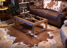 Tapete de couro Hereford novo em folha pele de vaca - Tamanho médio 6X6 pés comprar usado  Enviando para Brazil