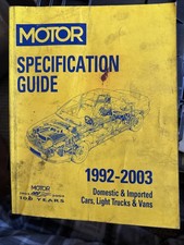 Guía de especificaciones del motor 1992 2003 coches importados nacionales camiones ligeros y furgonetas segunda mano  Embacar hacia Mexico