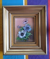 Tableau fleurs émail d'occasion  Nueil-sur-Layon