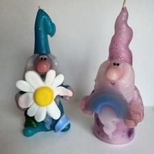 Duas velas vintage feitas à mão Northern Lights Wizards arco-íris e flor margarida  comprar usado  Enviando para Brazil
