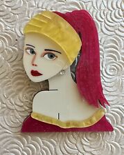 Lady acrylic brooch for sale  Miami Beach