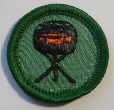CRACHÁ VINTAGE DE ESCOTEIRA - Diversão no quintal - fundo listrado - parte traseira de plástico comprar usado  Enviando para Brazil