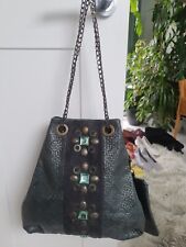 Dark green leather for sale  BARKING