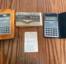 Calculadora científica vintage Sharp EL-545 de bolso com bateria de célula solar com estojo, usado comprar usado Calculadora científica vintage Sharp EL-545 de bolso com bateria de célula solar com estojo, usado comprar usado  Enviando para Brazil