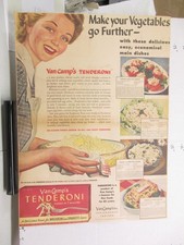 anúncio de jornal 1943 VAN CAMP'S Tenderoni massa espaguete Segunda Guerra Mundial American Weekly, usado comprar usado  Enviando para Brazil