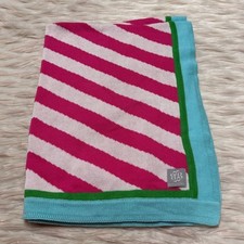 Cobertor listrado para carrinho de bebê Bella Tunno malha rosa/branco/verde/azul comprar usado  Enviando para Brazil