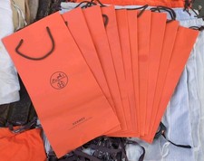 Lote de 10 sacolas de papel vazias Hermes sacola de compras original 17" X 8" comprar usado  Enviando para Brazil