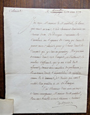 1771 lettre autographe d'occasion  Morestel