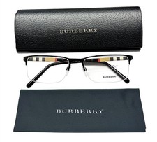 Óculos Burberry semi sem aro BE 1282 1001 preto xadrez 55mm com estojo comprar usado  Enviando para Brazil