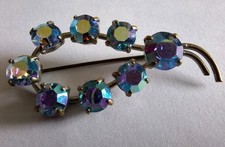 Vintage brosche strass gebraucht kaufen  Stadland-Seefeld