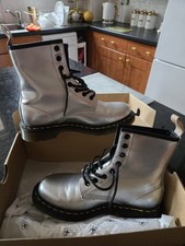 Silver vegan martens for sale  LEEDS