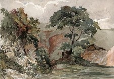 Antique watercolour painting for sale  UK