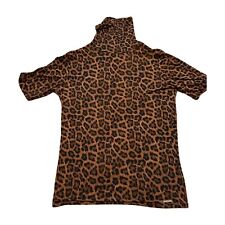 Michael Kors manga curta estampa de leopardo chita gola alta pescoço simulado médio comprar usado  Enviando para Brazil