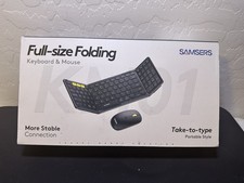 Teclado y Ratón Bluetooth Plegable, Teclado Plegable Mouse Combo 2.4G+Doble BT segunda mano  Embacar hacia Mexico