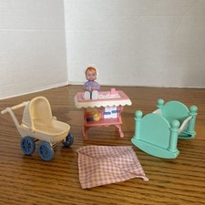 Usado, Carrinho de bebê vintage Fisher Price Loving Family berçário rosa trocador cama comprar usado  Enviando para Brazil