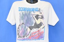 Camiseta vintage anos 80 SCORPIONS SAVAGE AMUSEMENT TOUR HARD ROCK ANGUSTIADA GRANDE G comprar usado  Enviando para Brazil