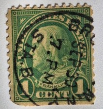 RARO selo verde Benjamin Franklin 1 centavo muito raro comprar usado  Enviando para Brazil