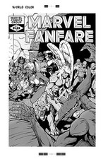 Capa de arte rara grande produção Paul Smith Marvel Fanfare #4 comprar usado  Enviando para Brazil