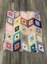 Colcha de retalhos vintage feita à mão dupla face 80 x 66 boa  comprar usado  Enviando para Brazil