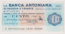 Miniassegni banca antoniana usato  Milano