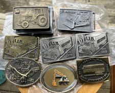 Lote de 8 fivelas de cinto vintage para trator de latão Fiat-Allis L.I.B comprar usado  Enviando para Brazil