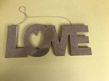 Placa de partículas mini placa LOVE, decoração de parede - 11,5" L X 4,5" H comprar usado  Enviando para Brazil