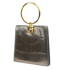 Bolsa de mão SALVATORE FERRAGAMO Gancini alça de metal couro dourado 62FB855, usado comprar usado  Enviando para Brazil