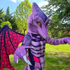 🔥 Fantasia de mascote de dragão Ridley – Cabeça 3D, traje de cosplay fantasia de luxo feito à mão comprar usado  Enviando para Brazil