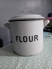 Vintage enamel flour for sale  DAWLISH