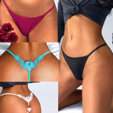 Roupa íntima feminina cintura alta acabamento em renda -T-back calcinha sem costura ocasião especial comprar usado  Enviando para Brazil