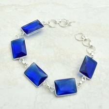 Usado, Pulseira feminina feita à mão de pedra preciosa tanzanita 14 gms AB 92279 comprar usado  Enviando para Brazil