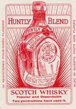 AMPLO RARO VINTAGE "Whisky - Huntly Blend (Cartão Vermelho)" ÚNICO Cartão de Jogo, usado comprar usado  Enviando para Brazil